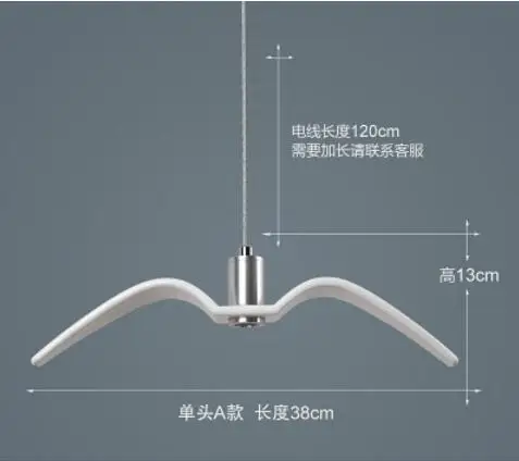 Скандинавский дизайн чайки светодиодные люстры для бара/кухни птицы Люстра Потолочный акриловый Блеск подвесной светильник - Цвет корпуса: Style A white
