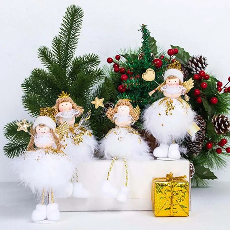 

Lovely Resin Craft Figurines Christmas Gifts Angel Doll Toy christmas Hanging ornament christmas tree Pendant decorations