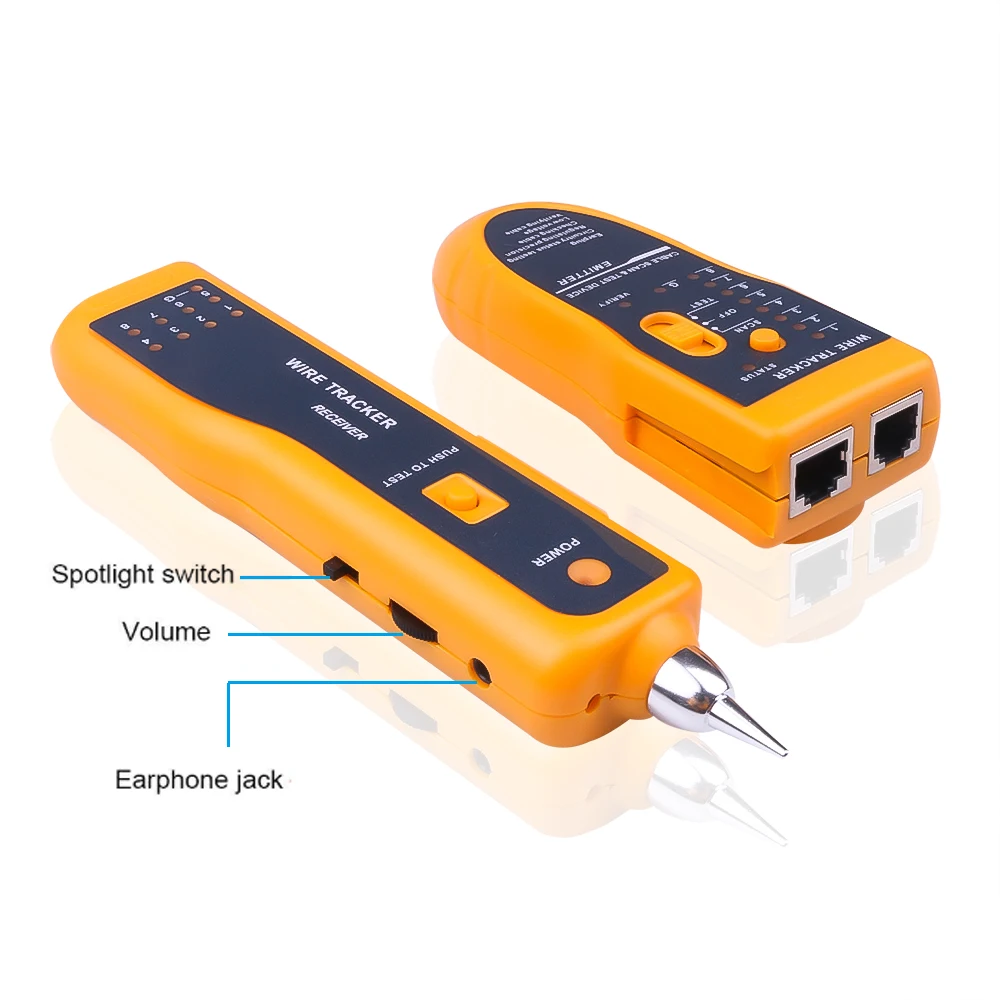 Cat5 Cat6 RJ45 LAN Network Cable Tester Line Finder RJ11 Telephone Wire Tracker Tracer UTP STP Diagnose Tone Network Tool Kit