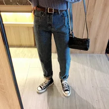 Mooirue/зима-осень; джинсовые брюки; женские уличные брюки; широкие брюки; женские джинсы; низ