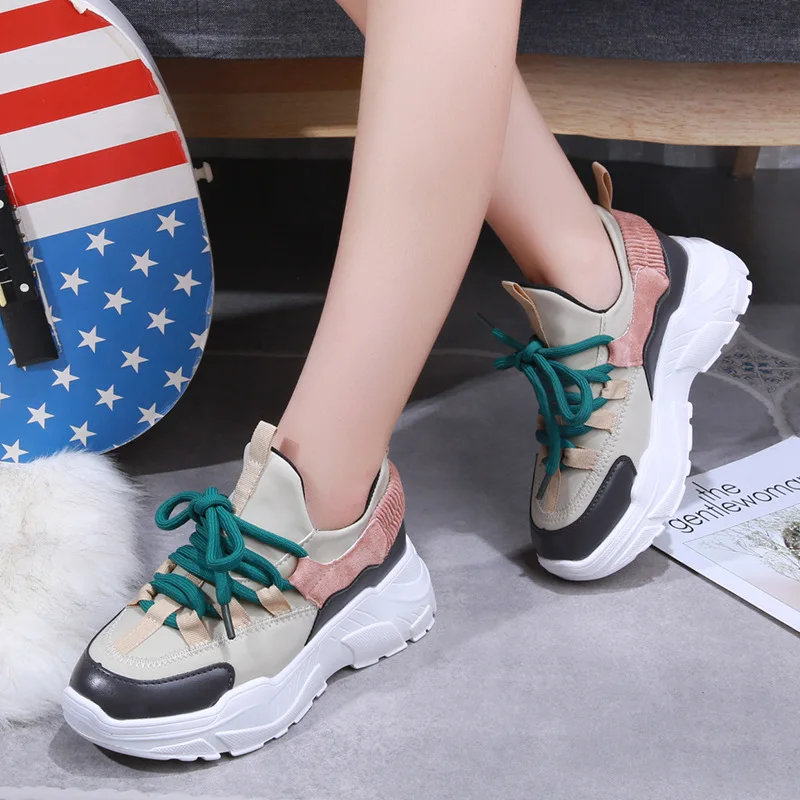 

Bomlight Height Increasing Women Casual Shoes Comfortable Platform Shoes Creepers Woman Sneakers Ladies Trainers Chaussure Femme
