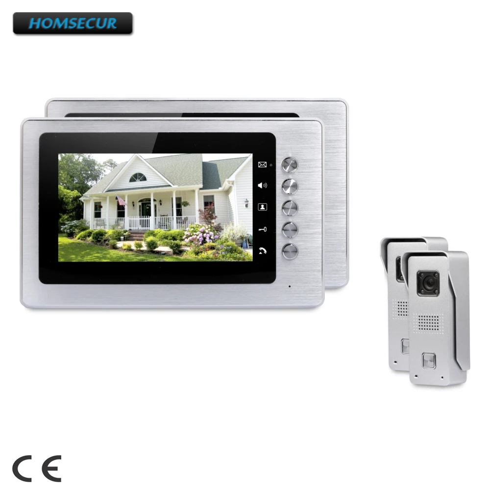 

HOMSECUR 7inch Wired Video Door Intercom System with IR Night Vision for Home Security XC002+XM705