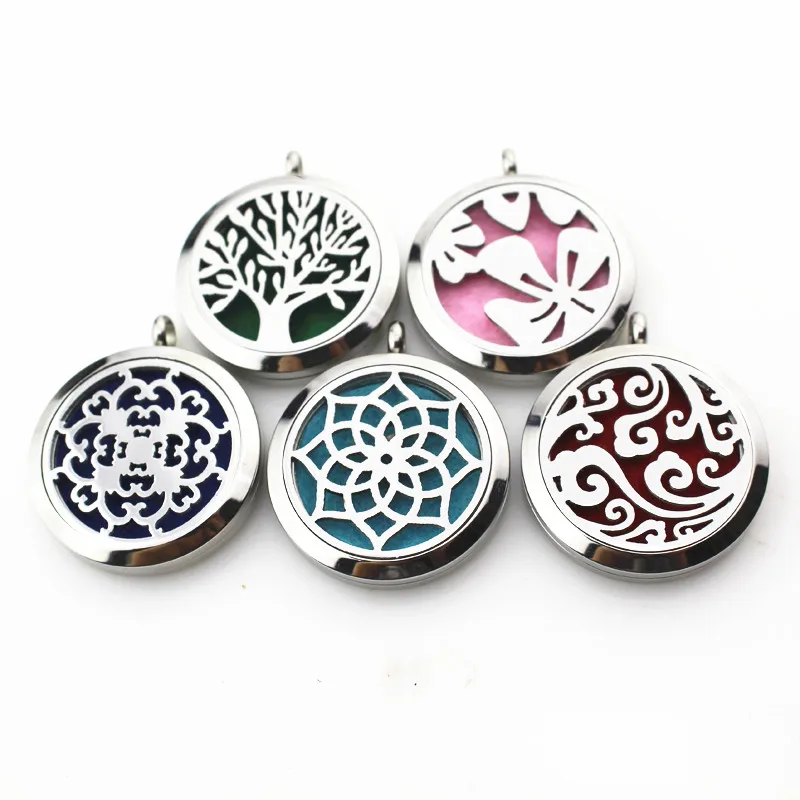 Mix 5pcs 30mm Essential Oil Aromatherapy Perfume Diffuser Locket