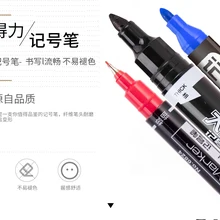 Цветной маркером Двойной наконечник Fine Point перманентные маркеры, черный, красный, синий, 10/пакет авторучка 1,5 мм чернилами