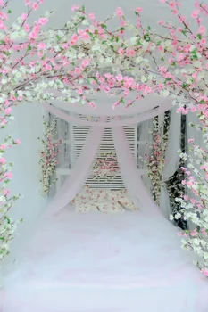 

LIFE MAGIC BOX Pink Flower Background for Photo Shoot Hollywood Party Ramadan Kareem Spring Backdrop