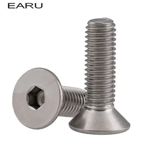 316 Нержавеющая сталь винт с потайной плоской гексагональная головной Аллен Болт С Головкой DIN7991 Стандартный фабрика онлайн оптом M6 * 8-M6*100 - изображение