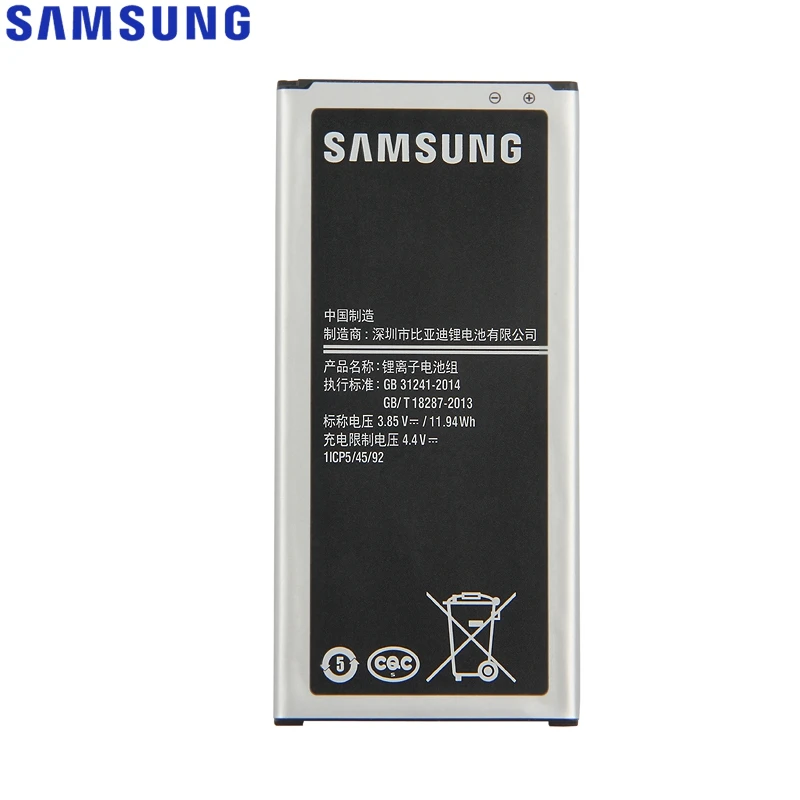 Оригинальная замена samsung Батарея для Galaxy версия j5109 j5108 J5 SM-J510 натуральная EB-BJ510CBE EB-BJ510CBC 3100 мА-ч