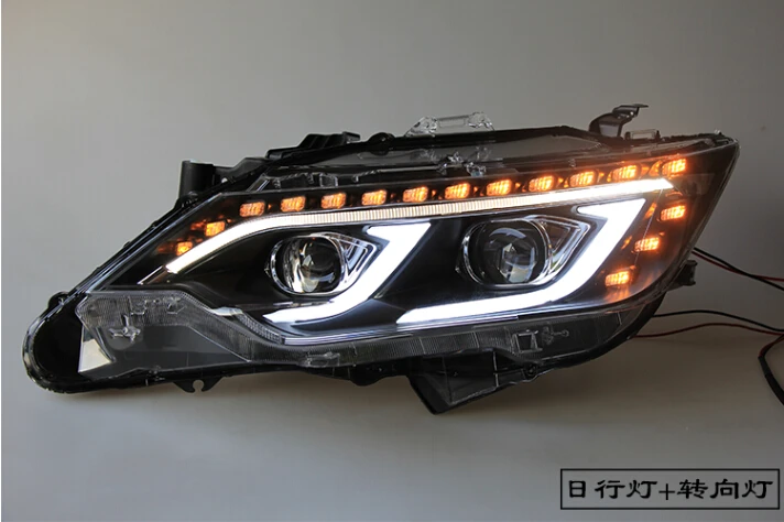 Автомобильный Стайлинг для фар Camry 2014 2015 2016 V55 светодиодный ные фары DRL