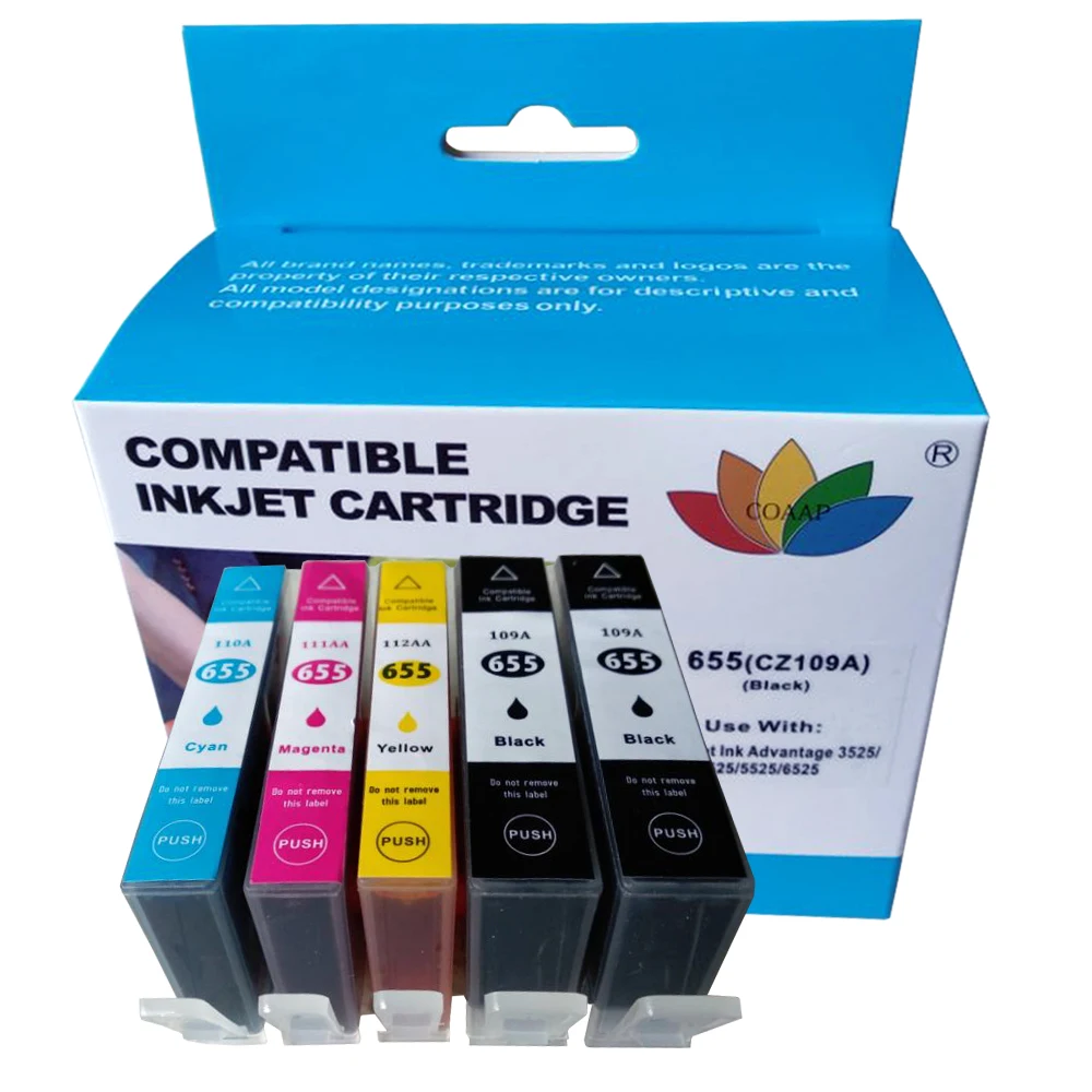 5PCS Compatible HP 655 HP655 C M Y BK Ink Cartridge with chip For HP Deskjet 3525 4615 4625 5525 6520 6525 6625 5PCS Compatible HP 655 HP655 C M Y BK Ink Cartridge with chip For HP Deskjet 3525 4615 4625 5525 6520 6525 6625