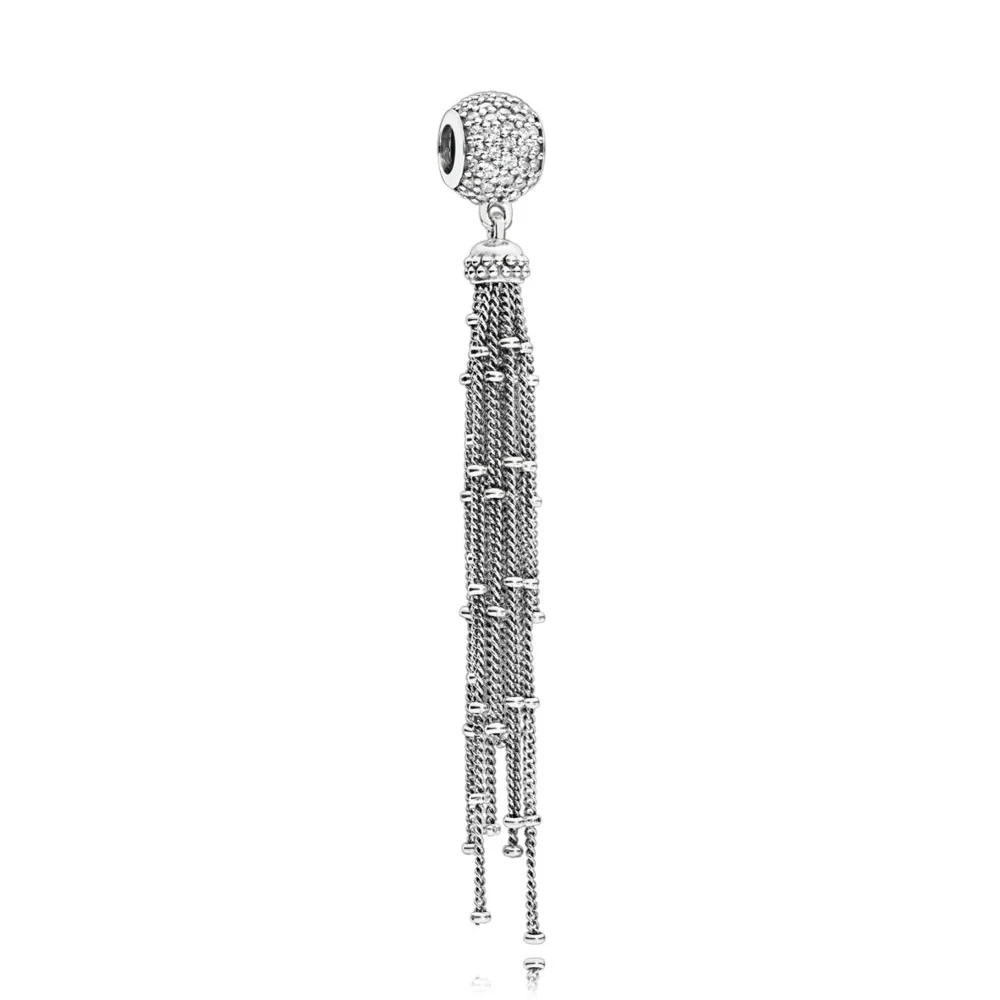 

NEW 100% 925 Sterling Silver ENCHANTED TASSEL Charms Bead Fits Original Bracelets & Bangle DIY Jewelry For Mother Gift