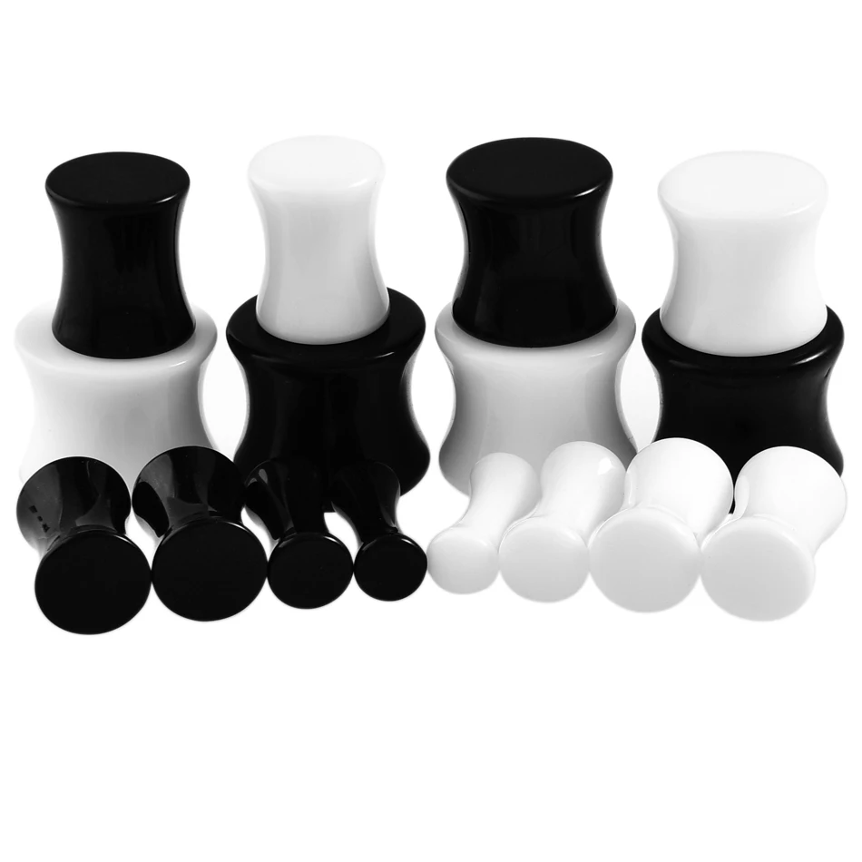Pair Acrylic Double Flared Saddle Curved Ear Plug Gauges Piercing Ear Flesh Tunnel Expander Earlet Stretcher Jewelry piercing jewelry,ear piercing jewelry,body piercing jewelry,body jewelry