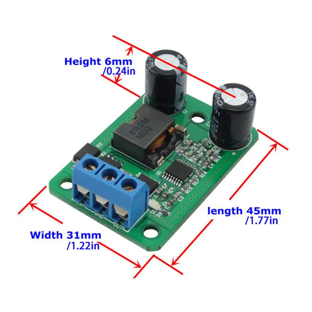 DC-DC понижающий модуль 24 v/12 V to 5 V/5A источник питания 9-35V заменяет 055L изысканно спроектированный прочный