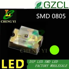 Зеленый 0805 LED SMD лампа излучающие диоды 568-575nm 2,0-2,5 V(CE& Rosh