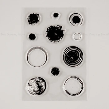 

high quality clear stamps transparent ink spots stamps circle grunge ink spot background stamps