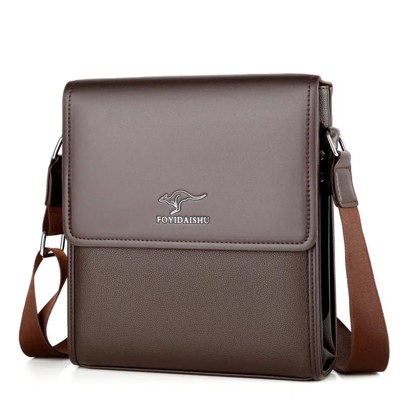 Брендовая деловая мужская сумка-мессенджер, винтажная кожаная сумка через плечо для мужчин, Брендовые повседневные мужские сумки, модные сумки