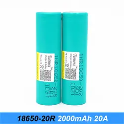 8 шт. 18650 Аккумулятор Горячая распродажа! 20R 3,7 В 2000 мАч 20amp высокая скорость выполнения INR18650-20R для электроинструмент, отвертки аккумулятор