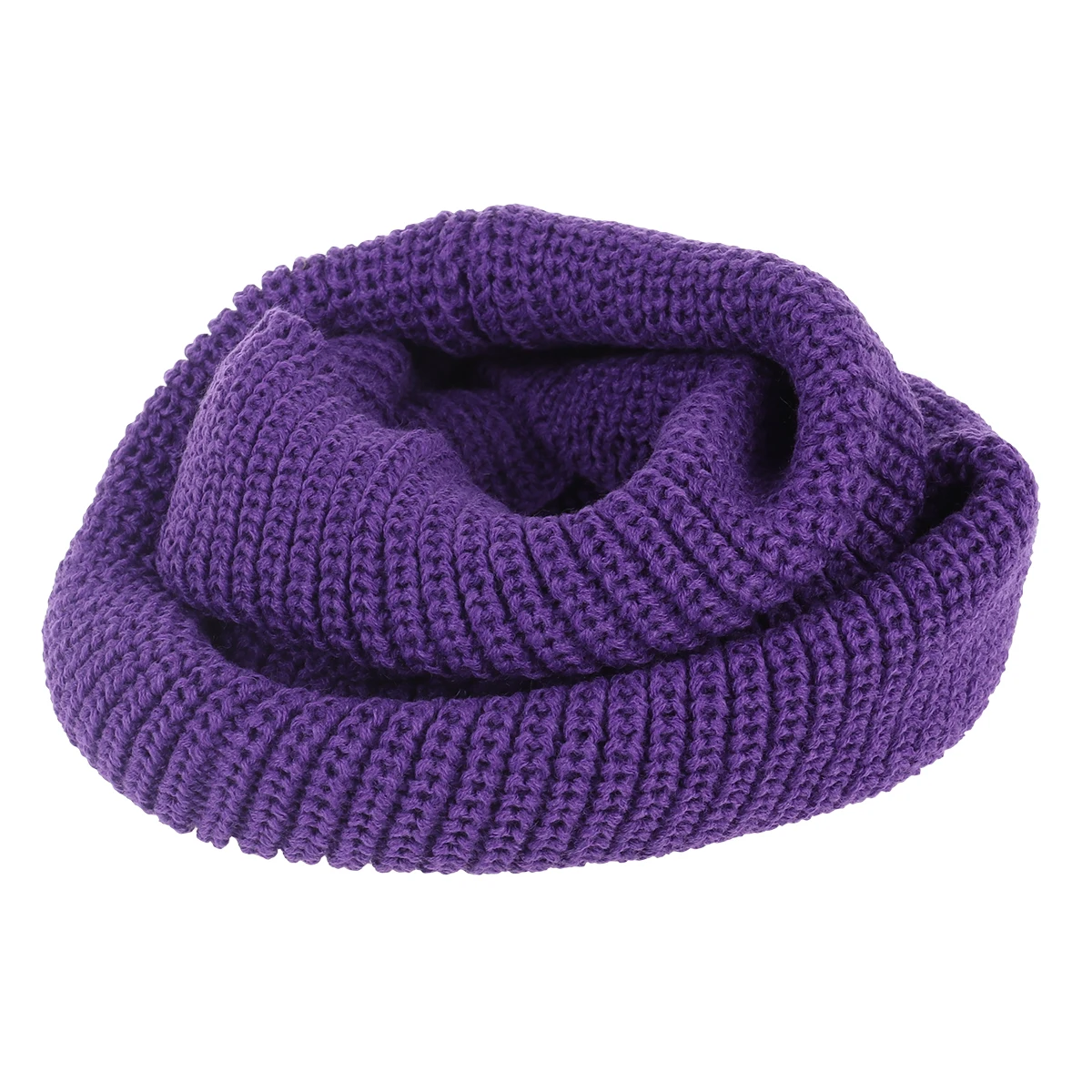 Модные женские теплые вязаные Длинные петли шеи шарф шейный платок(фиолетовый