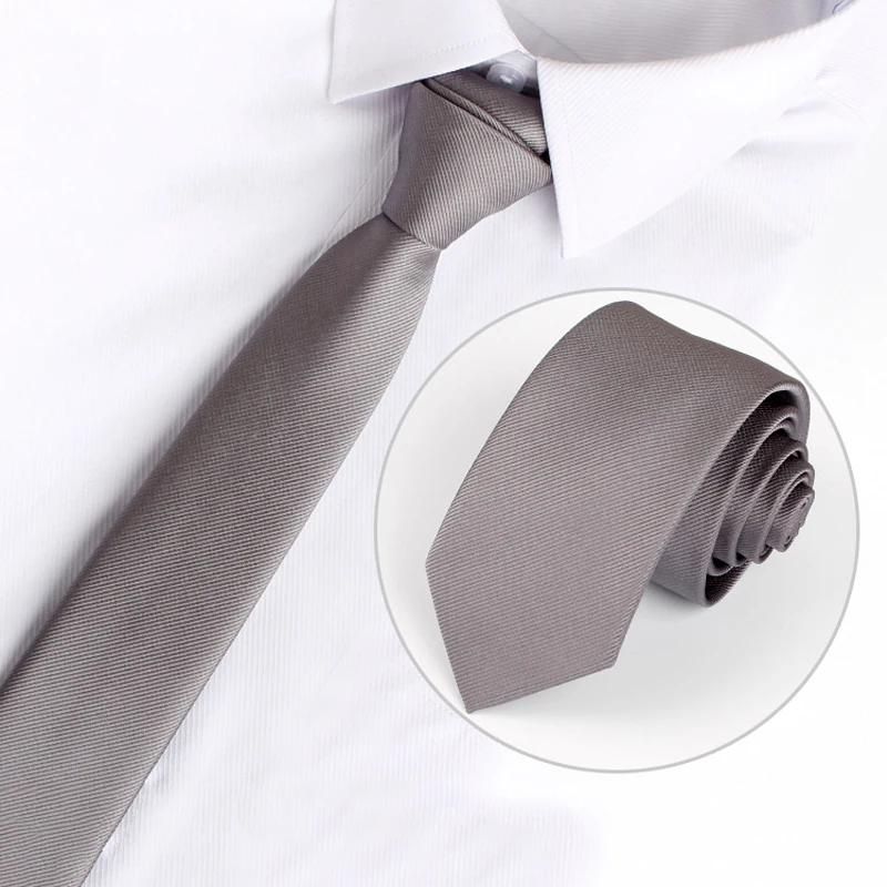 Новое поступление высокое качество Мужская Мода Твердые 6 см тонкий шеи галстук официальная деятельность костюм для встречи носить