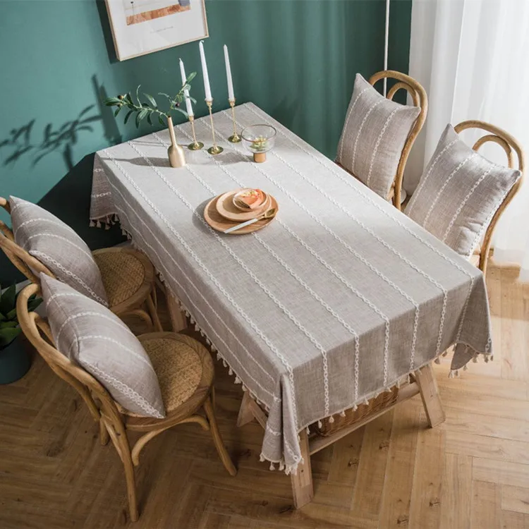 Полосатая скатерть с кисточками Tafel Hoes Nappe непроницаемая Linge De скатерть для обеденного стола декор для кухни Mantel Mesa