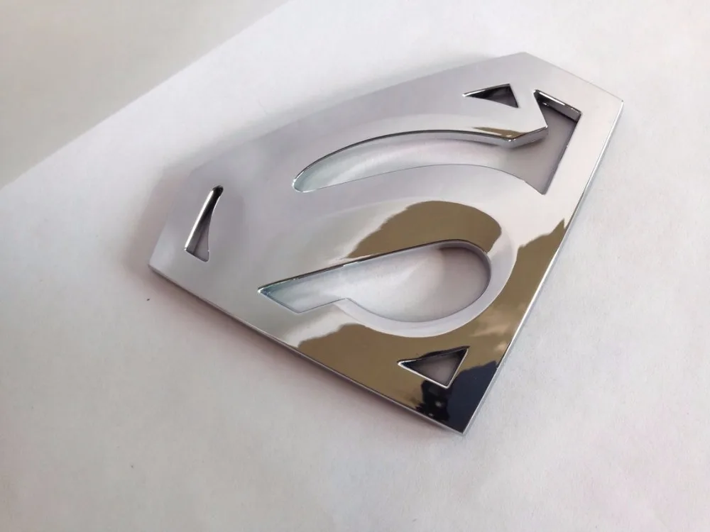 Metal Chrome Superman Logo Badge Trunk Emblem Decal Sticker Car Motorcycle Tank