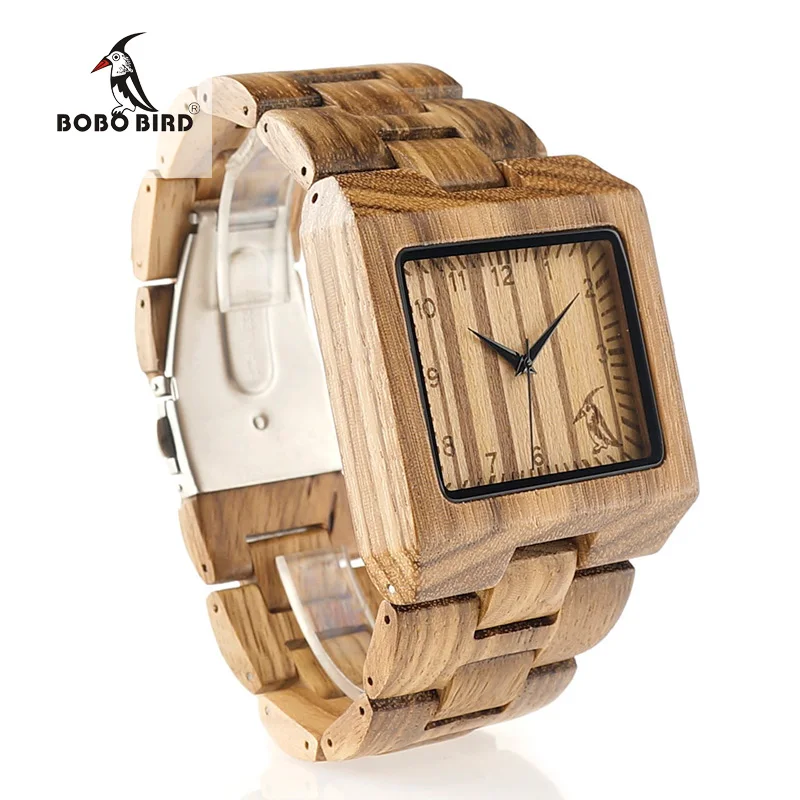 BOBO BIRD Timepieces Mens Wood Watches relogio masculin in Wooden Gift Box C-L24 Drop Shipping