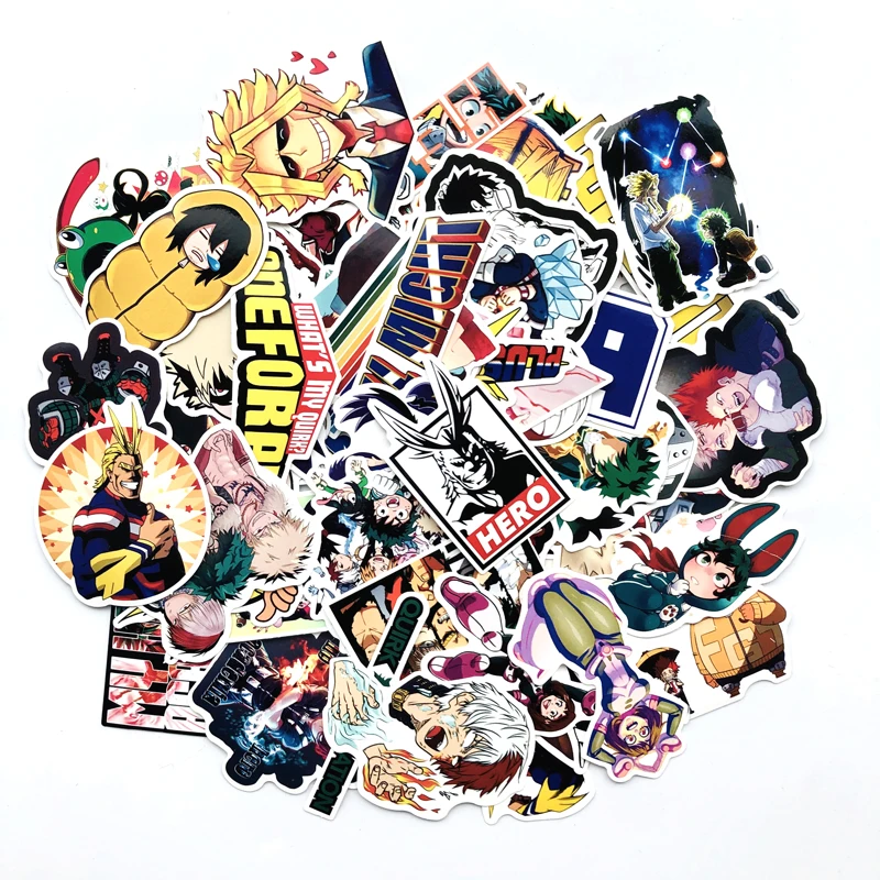 

73pcs My Hero Academia suitcase Stickers laptop skateboard Izuku Midoriya All Might Boku no Hero Academia Anime Character decals