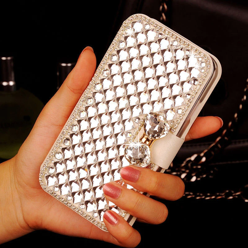 Gorgeous Bling Crystal Diamond PU Leather Case Cover for Huawei GT3 GT 3 Honor 5C 5