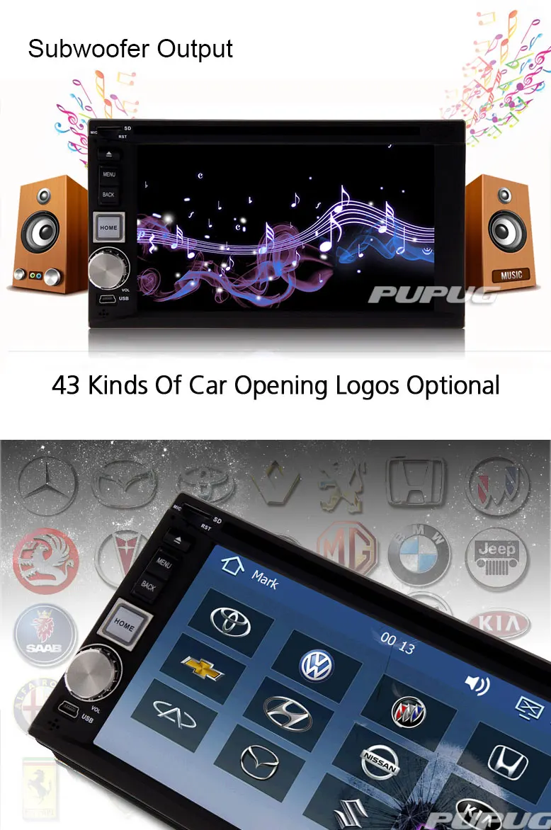 Top FM AM RDS 6.2 Inch Touch Screen Autoradio Auto MP3 GPS Map Car DVD BT 3D SD USB HeadUnit PC Sub EQ Stereo Radio 3