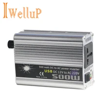 Iwellup 500W Auto Inverter 12v 220v 50Hz Auto Inverter 12 220 Zigarette Leichter Plug Power Converter inverter Peak Power 1000W