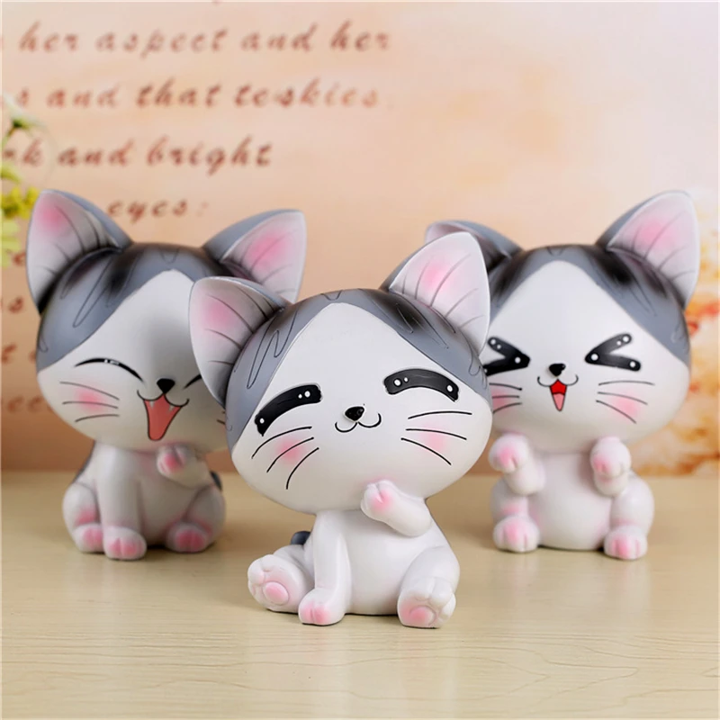 Смола Сладкий Cat Модель Цифры прекрасный кот деньги коробка цифры сыр кошка Carft