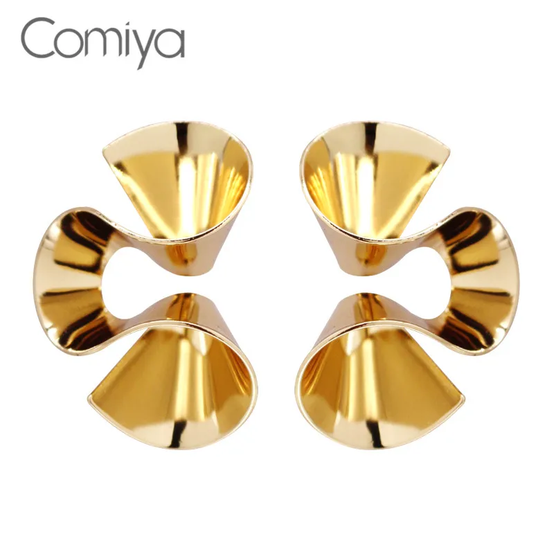Comiya Европа Стильный заявление аксессуары золотой Цвет серьги стержня для Для женщин цинковый сплав Orecchini Donna серьги для подарка