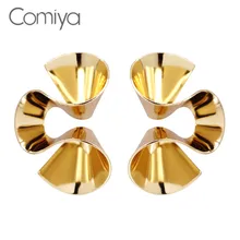 Comiya Европа Стильный заявление аксессуары золотой Цвет серьги стержня для Для женщин цинковый сплав Orecchini Donna серьги для подарка
