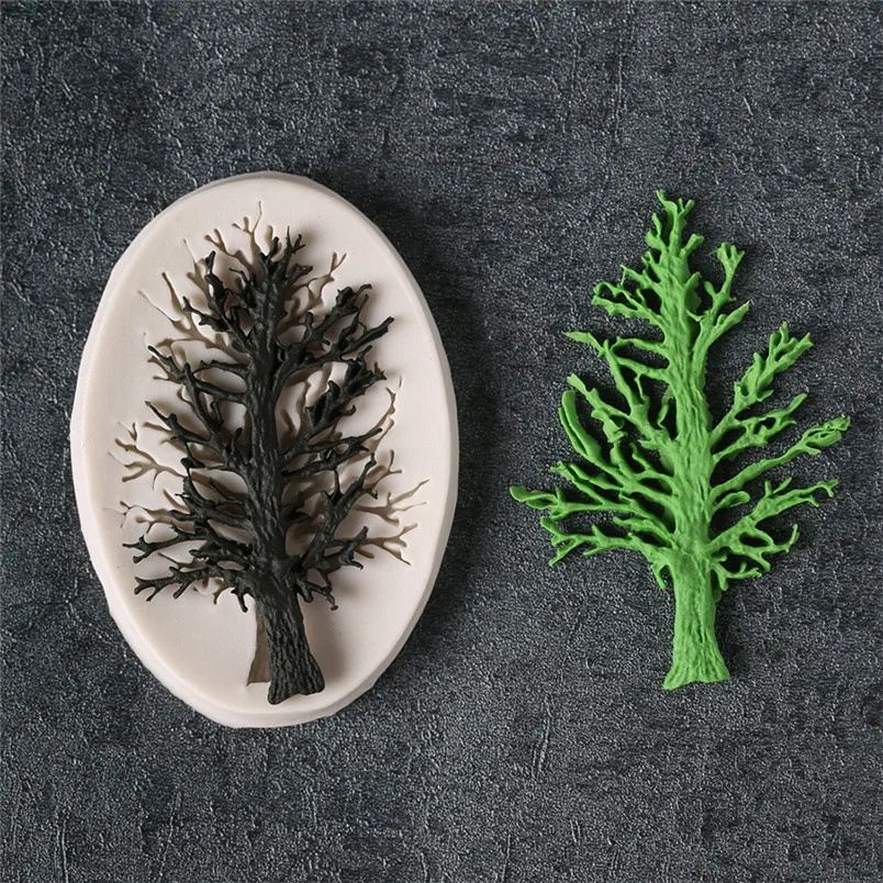 New 3D Twig Silicone Christmas tree Moulds Gummy Mold Cake Decoration Sugar craft Baking Cake Tool New Year Decorating #3N05 (2)