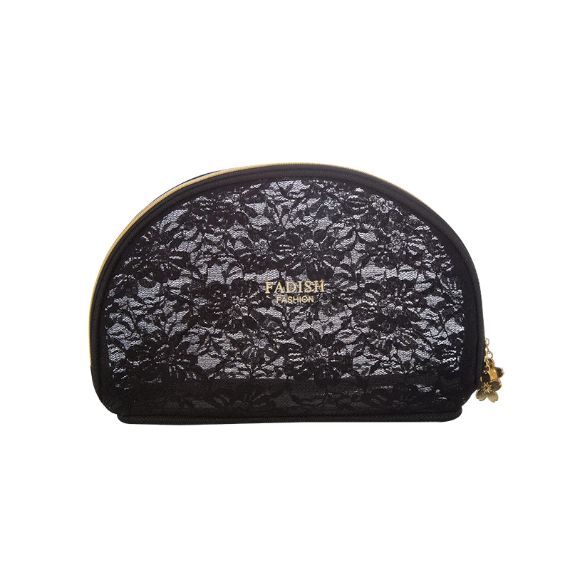 

Fashion Lace mesh Cosmetic Bag portable hand with mini cute makeup bag