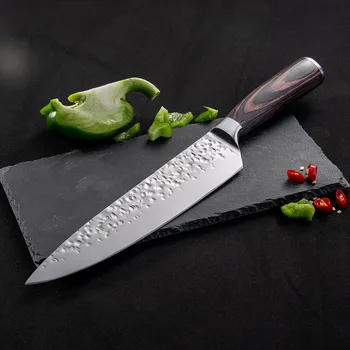 

New Chef Knives 8" inch japanese kitchen knives Damascus surface wood handle Japan steel Santoku Cleaver Utility Knives tool