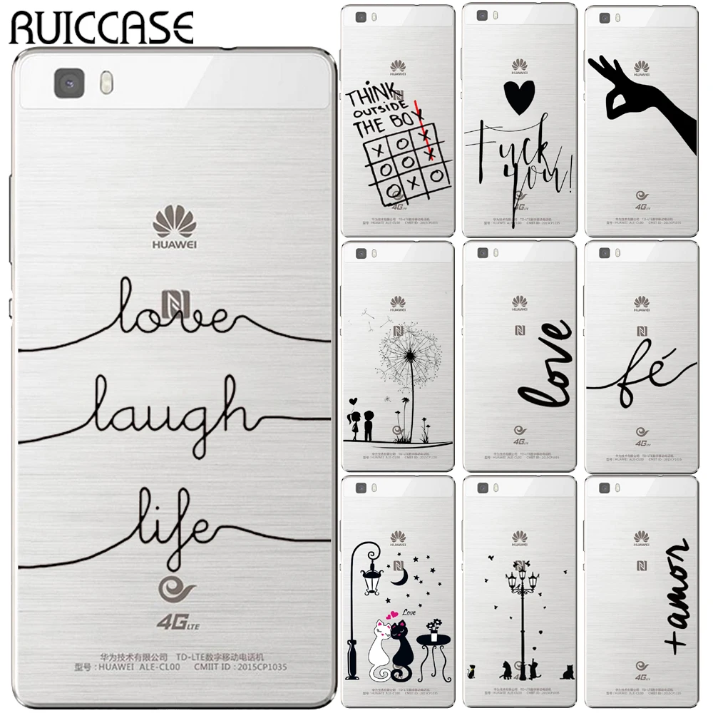 Любовь Смех случай жизни для Coque huawei P8 P9 P10 P20 P30 Lite плюс Коврики 10 Pro Y5 Y6 II y3 Y7 2017 Honor 9
