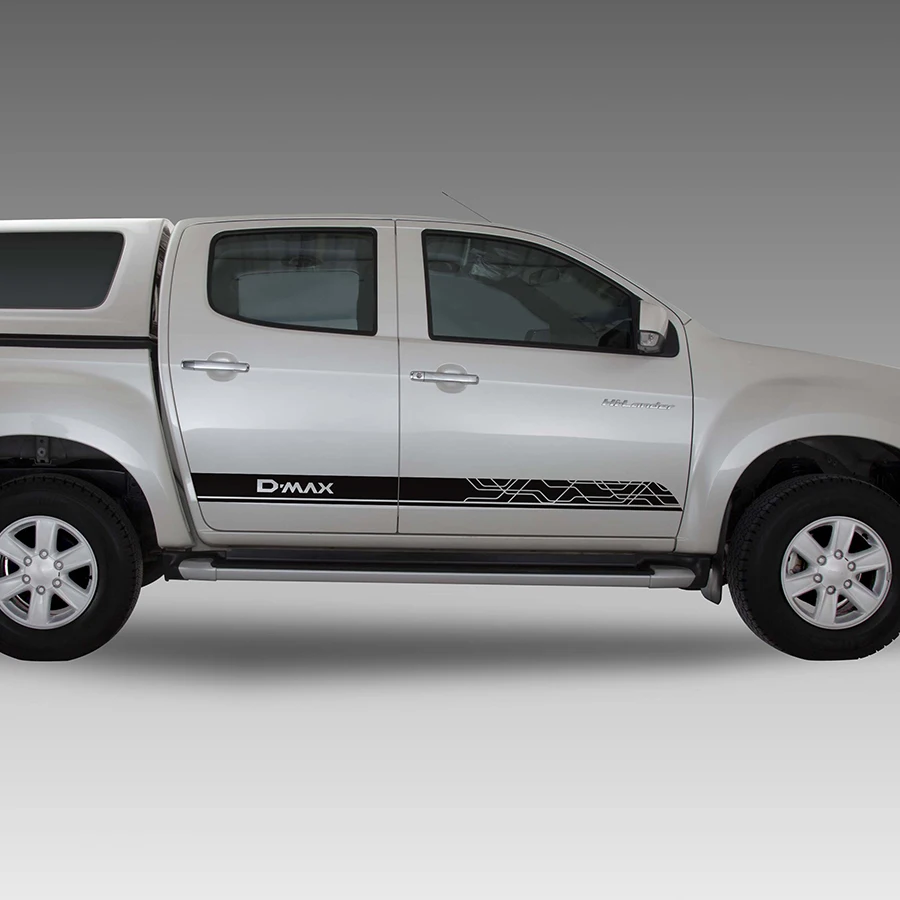 

2 PC side door d-max stripe graphic Vinyl car sticker for isuzu d-max 2012 CABINE CREW 4X4 2017 XRUNER