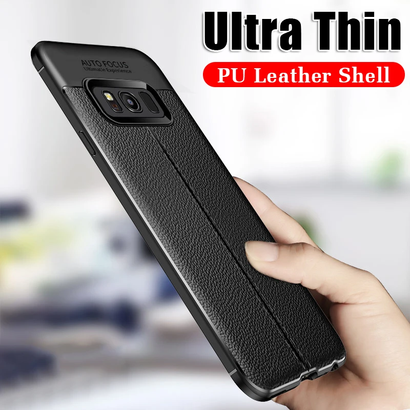 

Luxury Litchi Leather Soft Silicone Case For Samsung Galaxy S10E S8 S9 S10 PLus Note 8 9 A20 A30 A40 A50 M10 M20 M30 A6 A7 Cover