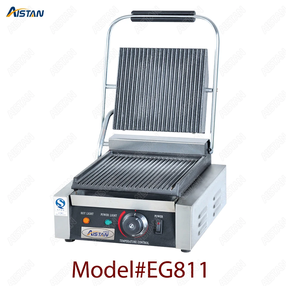 

EG811/EG813/EG815 Single/Double Plate Commercial Electric Table Top Panini Grill Machine of Catering Equipment