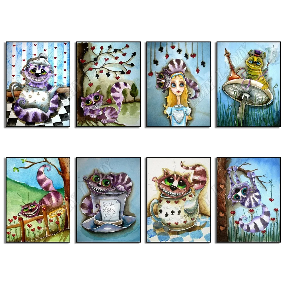 Diamond Painting Cartoon Cat Full Square Round Diamond