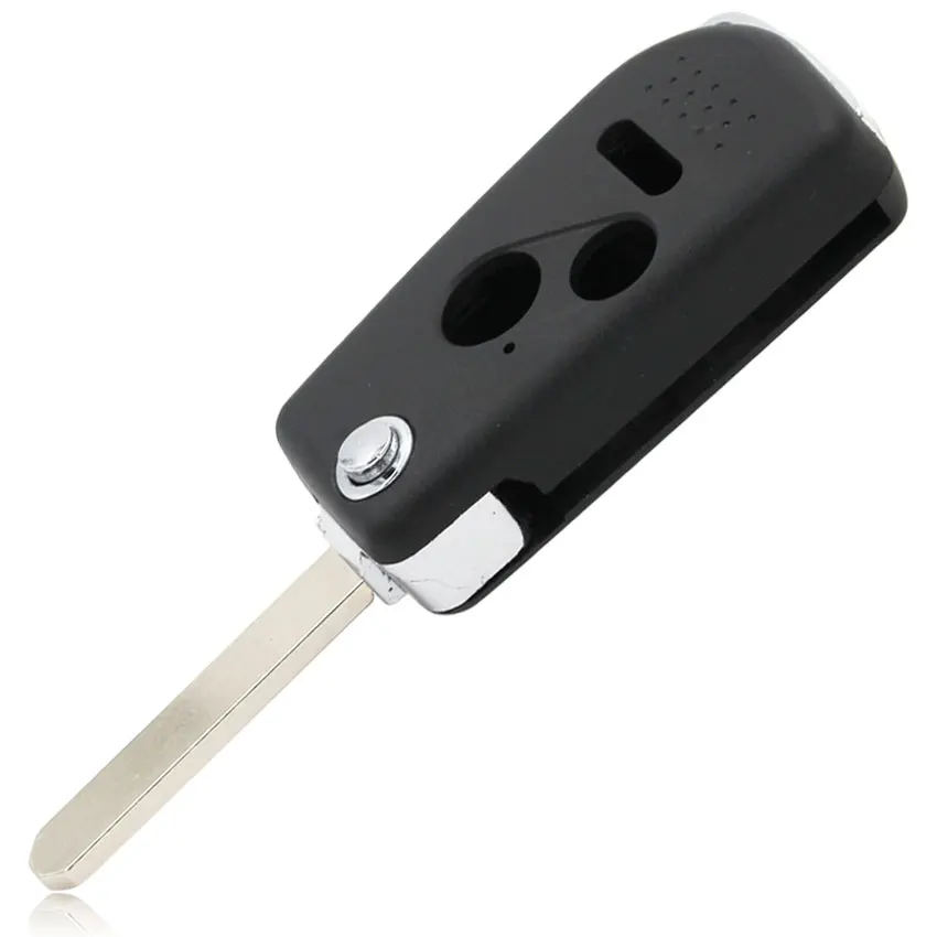 2+ 1/3 кнопки модифицированный флип-пульт дистанционного ключа оболочки корпуса складной ключ дистанционного управления Корпус для Honda Accord Civic CR-V Pilot Fit необработанное лезвие