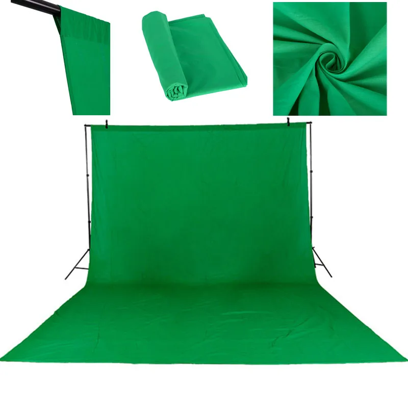 Najtaniej 3X4M bawełna kluczowania kolorem muślinowe tło tła dla oświetlenie studia fotograficznego jednolity kolor Photo Studio tło green screen