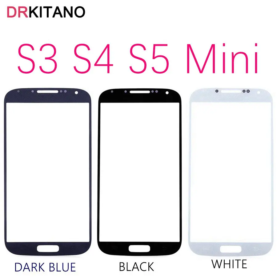 

For SAMSUNG Galaxy S3 S4 S5 Mini Front Outer Screen Glass Lens For 5.1" SAMSUNG S5 Front Lens i8190 i9190 G900 Touch Panel Cover