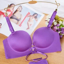 3 Colors 70-85 A/B/C Cup Women Push Up Candy Color Modal Seamless Adjustable Wire Free Underwear Bra Intimates Lingerie 185-1