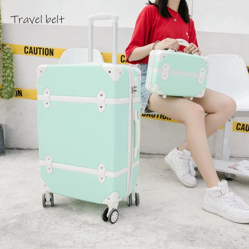 TRAVEL TALE 20Inch Women Spinner Leather Retro Trolley Bag 24 Travel Suitcase  Hand Luggage Set - AliExpress