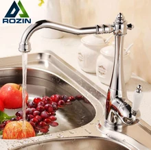 New Chrome Kitchen & Basin Faucet Bathroom Mixer Taps w/ Single Ceramics Handle Deck Mount