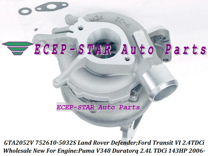 GTA2052V 752610-5032S 752610-0009 1355066 Turbo Turbocharger For Land Rover Defender For Ford Transit VI 2.4L TDCi Puma 143HP  (1)