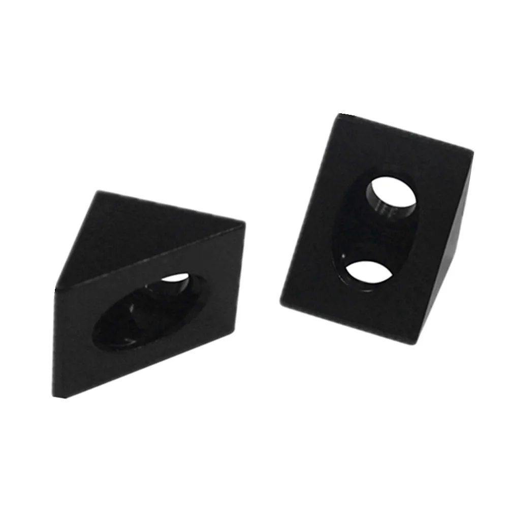 

DuoWeiSi 3D Printer Parts 2020 profile fittings black corner connector triangle aluminum piece delta aluminum block