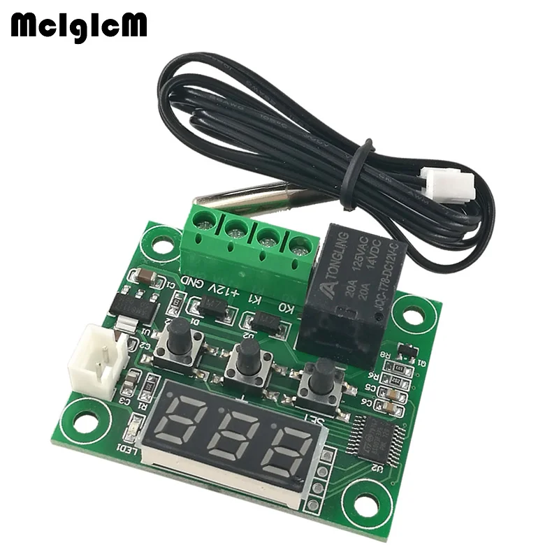 

MCIGICM 3PCS W1209 DC 12V heat cool temp thermostat temperature control switch temperature controller