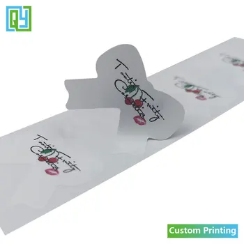 

1000pcs 28x35mm free shipping vinyl sticker bow shape label custom printing with your own design irregular shape labels stickers